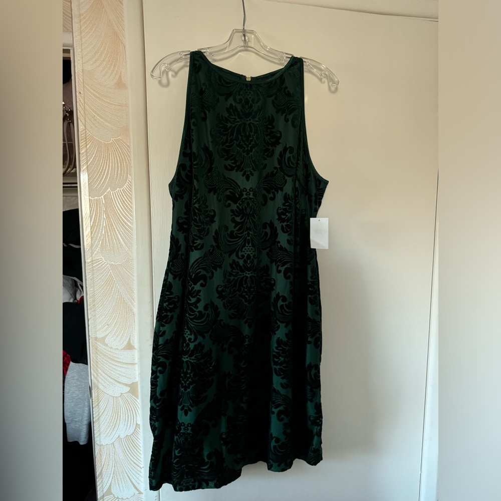 Kohls Green Velvet Patterned dress